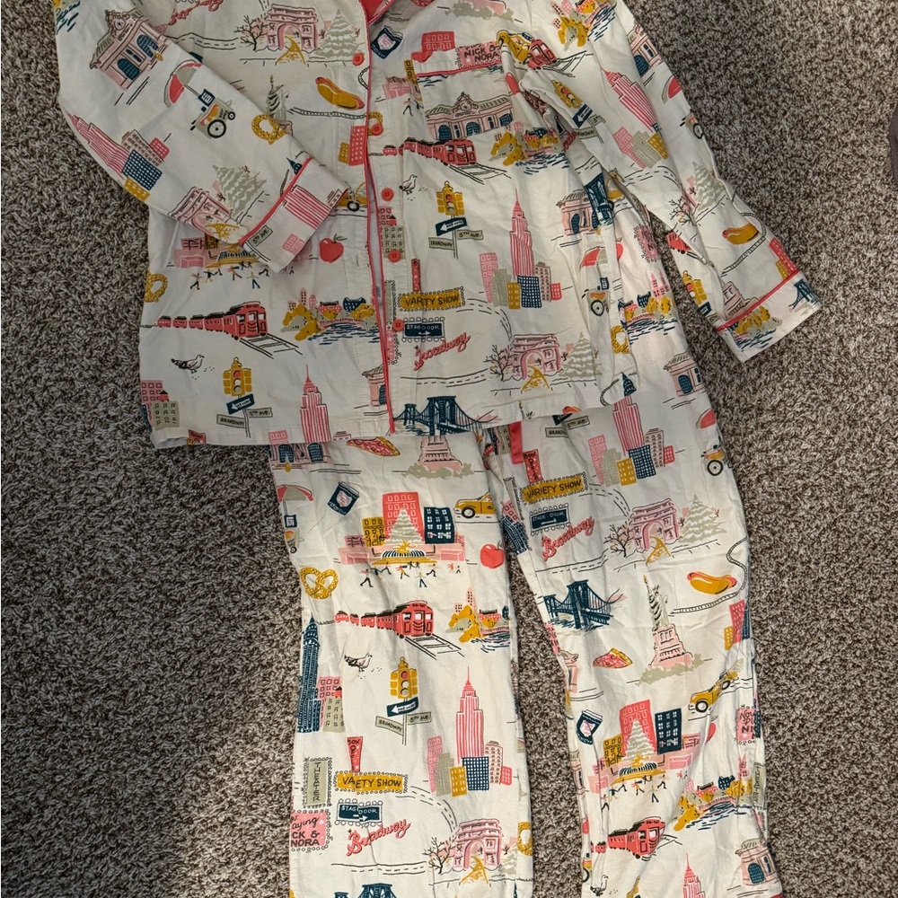 Nick & Nora Multicolor City Print Pajama Set